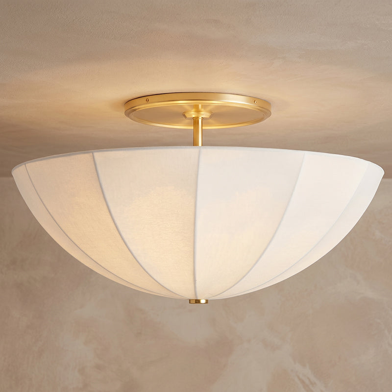 Renaia Pleated Semi-Flush Mount Ceiling Light
