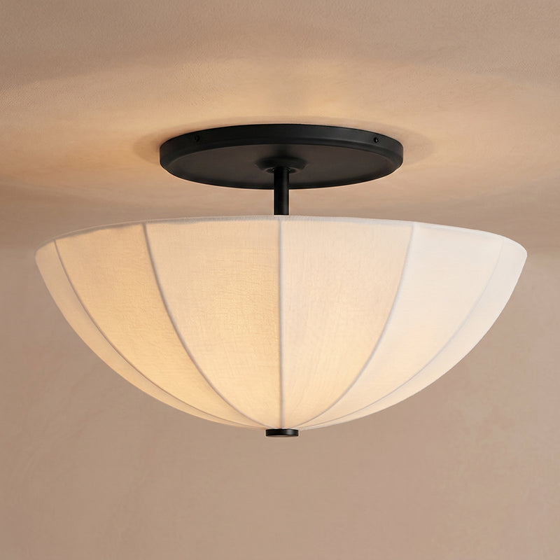 Renaia Pleated Semi-Flush Mount Ceiling Light
