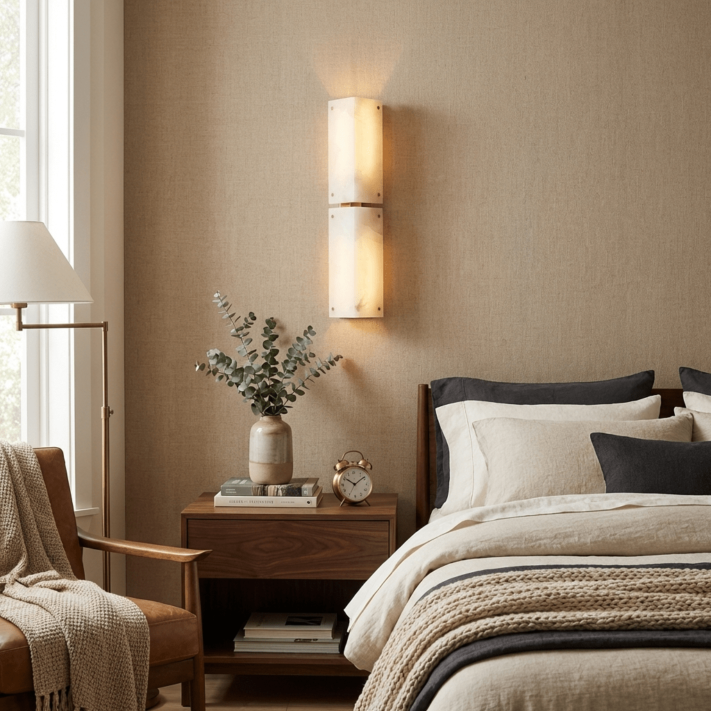 Sorein Double Panel Alabaster Wall Light
