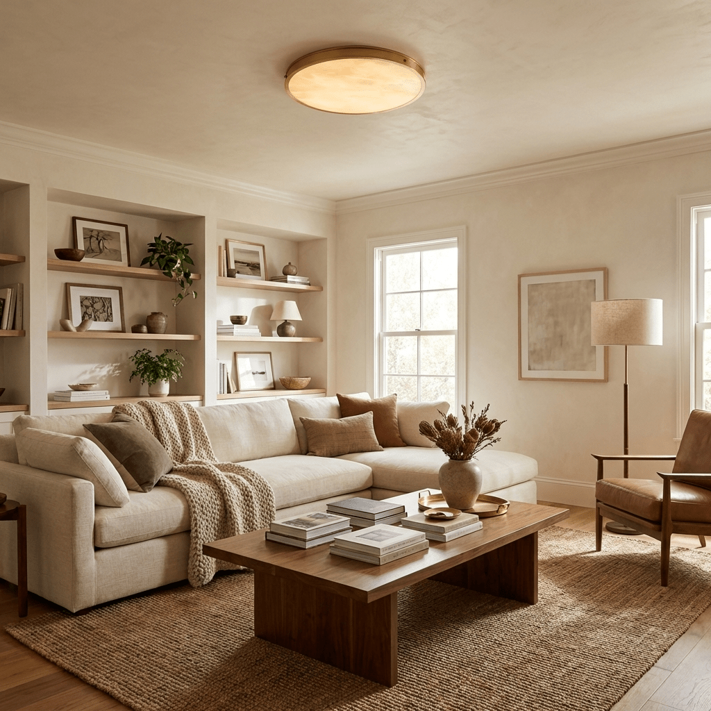 Nivuiella Alabaster Round Ceiling Lamp
