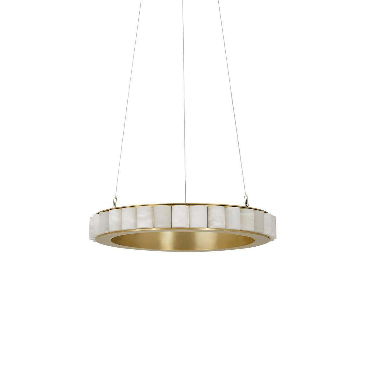 Lyra Postmodern Luxury Stainless Alabaster Chandelier