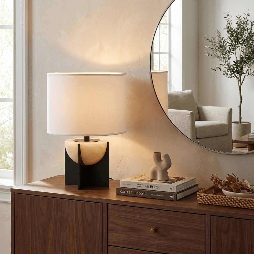 Corvielle Alabaster Table Lamp