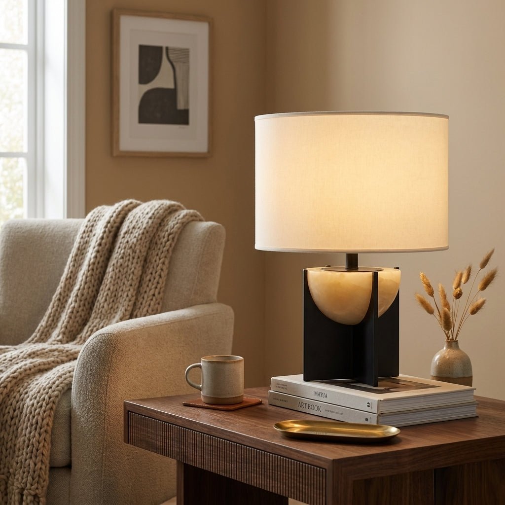 Corvielle Alabaster Table Lamp