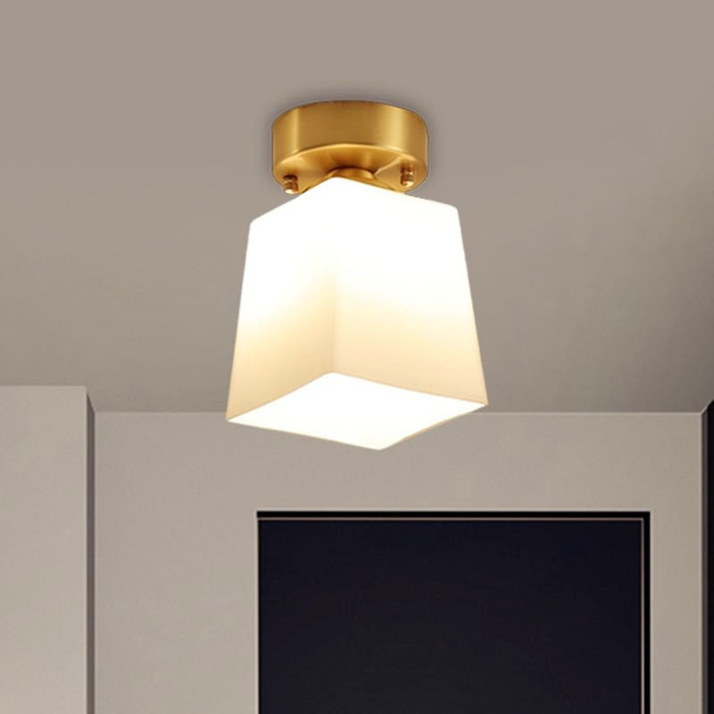Ciborosu Retro Metal Flush Mount Ceiling Light Brass