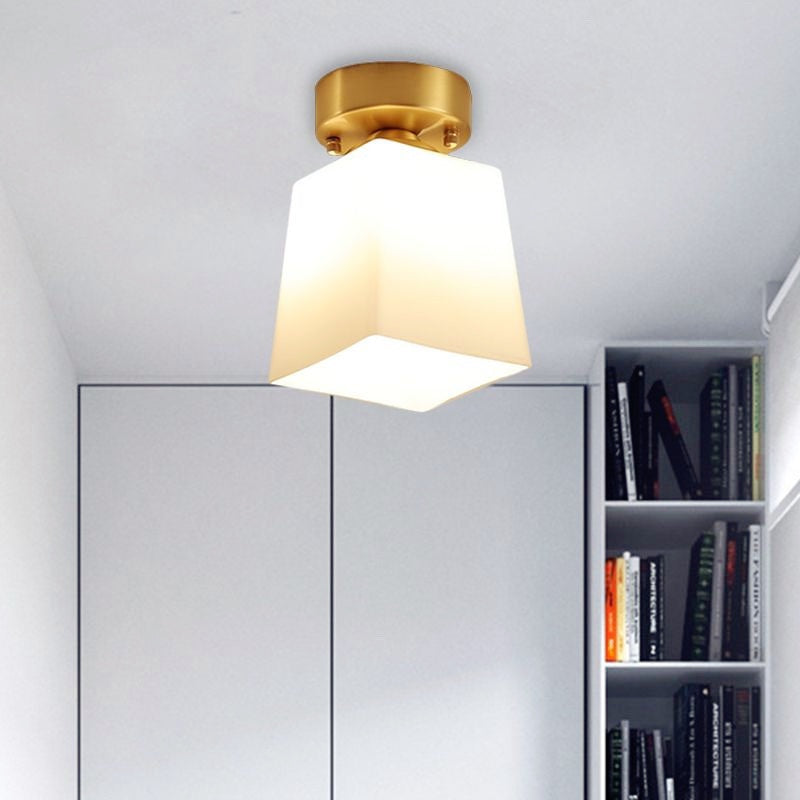 Ciborosu Retro Metal Flush Mount Ceiling Light Brass