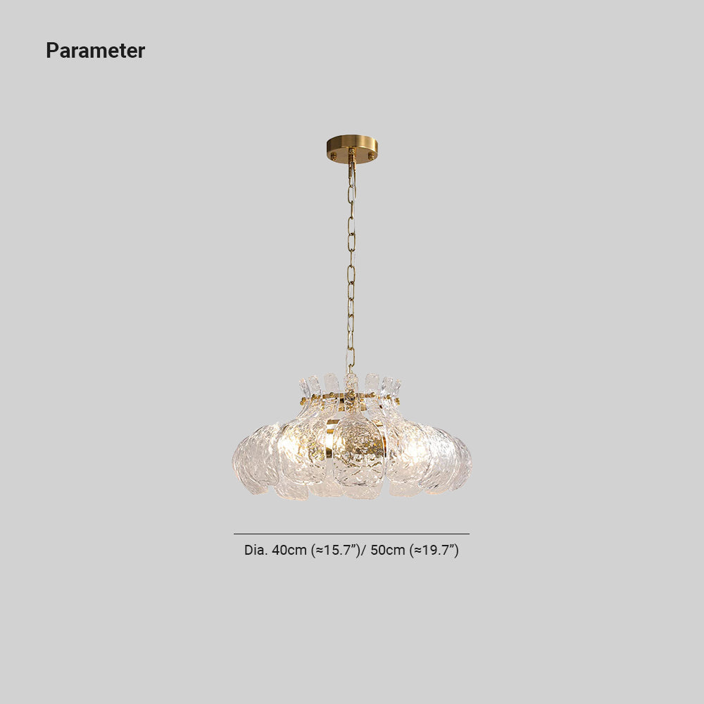 Galatomi Modern Pear Shaped Chandelier Ice Melting Glass Bedroom