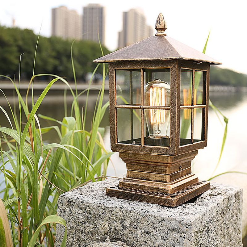 Arvico Outdoor Light Modern Glass Lantern LED Post-Relic Pieces