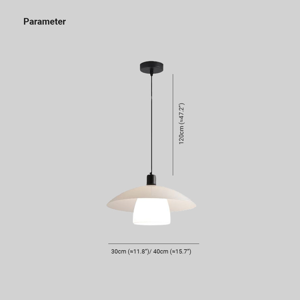 Puvoted White Pendant Light
