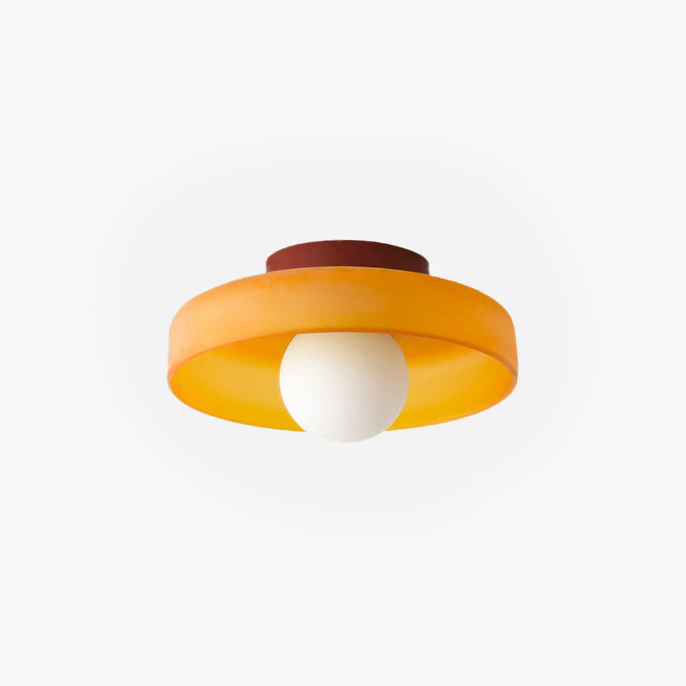 Solven Ceiling Light Drum-Shaped Glass-Relic Pieces