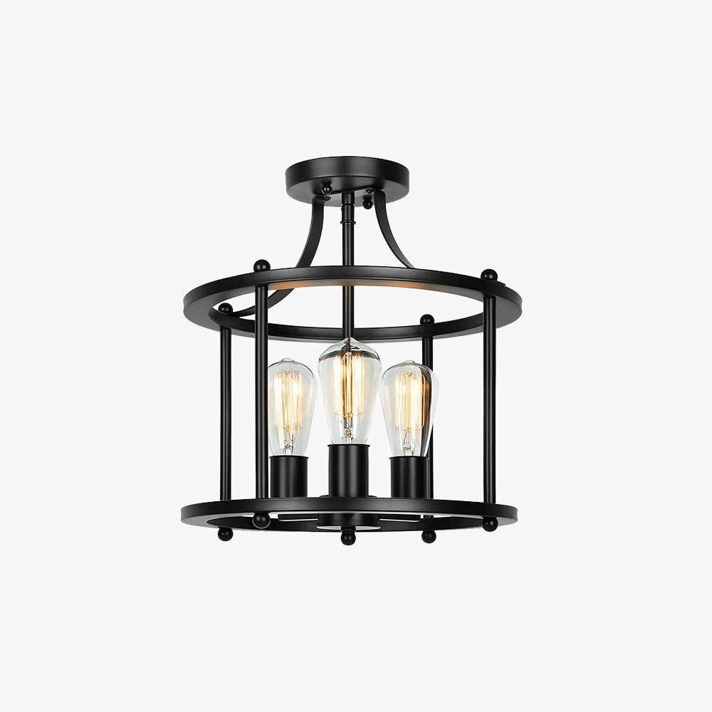 Basalun Flush Mount Ceiling Light Lantern Industrial