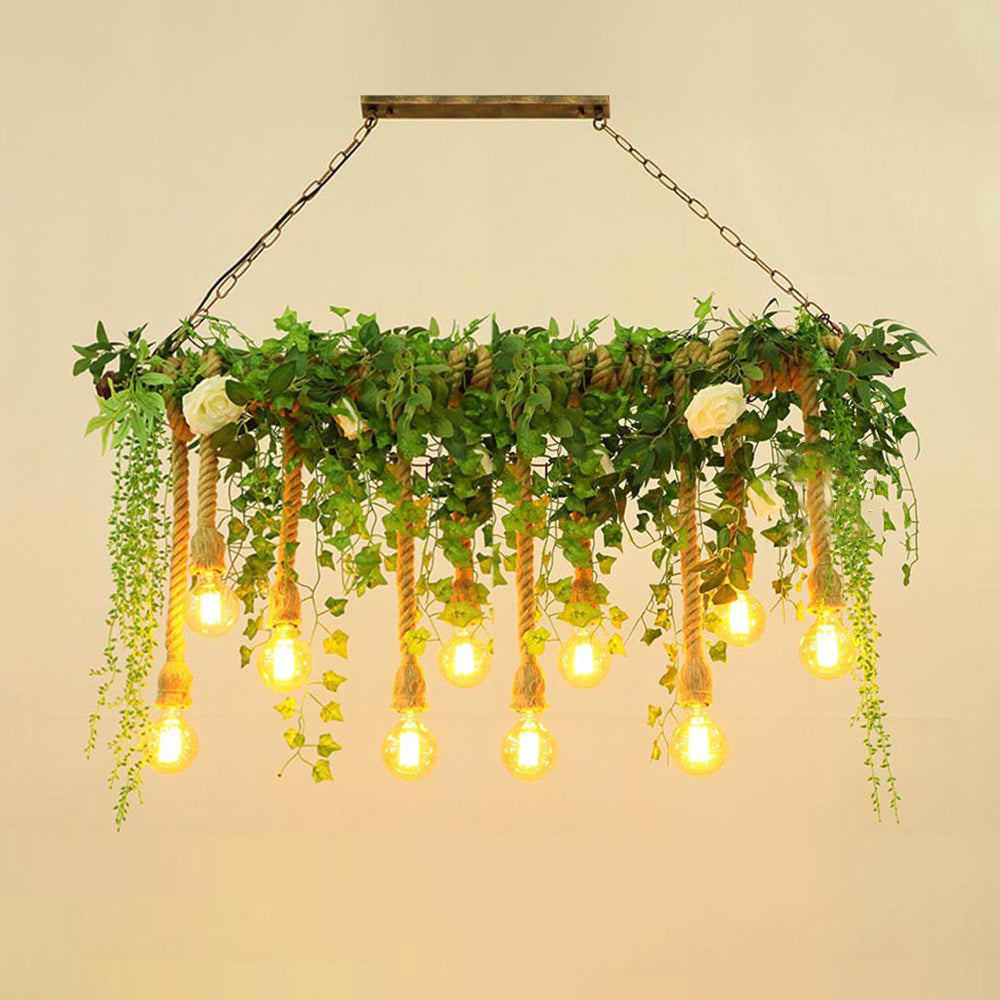 Wogapoli Natural Decorative Metal/Glass Pendant Light, Green