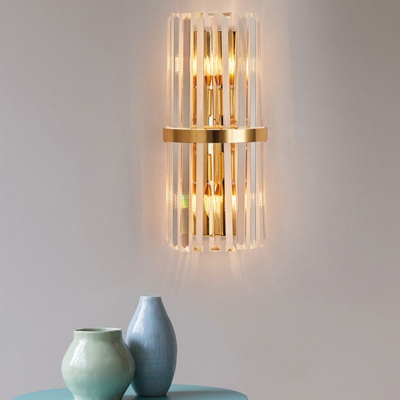 Muvorimo Luxury Gold Crystal Bedroom Bedside Wall Lamp