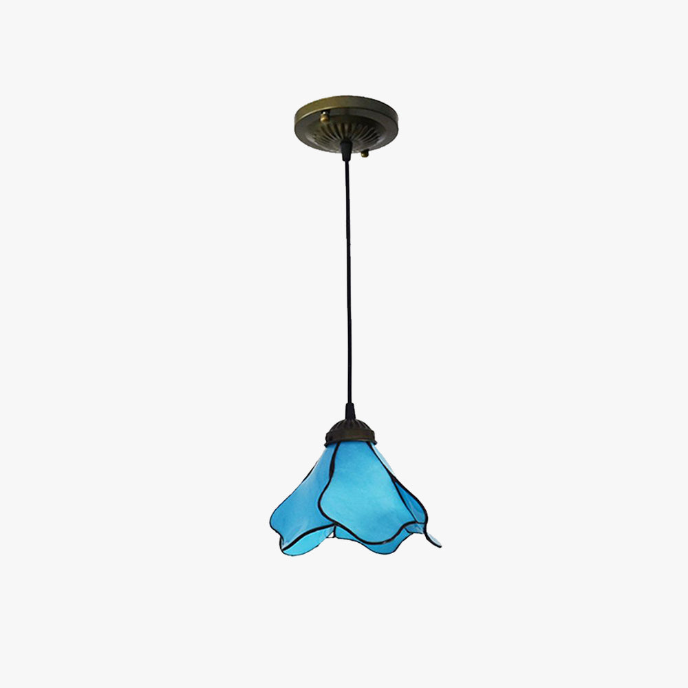 Latumod Flower Resin Pendant Light, Blue/Pink, 1/3 Heads