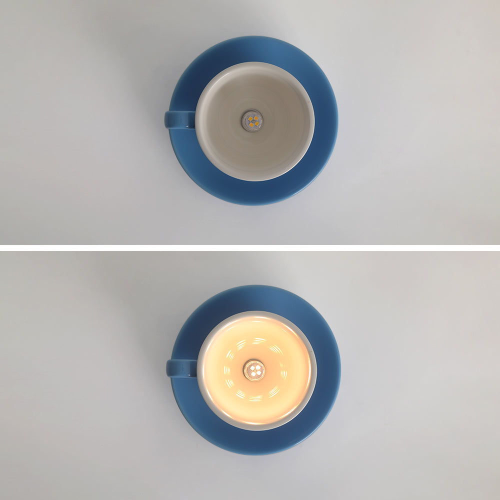 Rulenero Modern Coffee Cups Ceramic Flush Ceiling Lighting