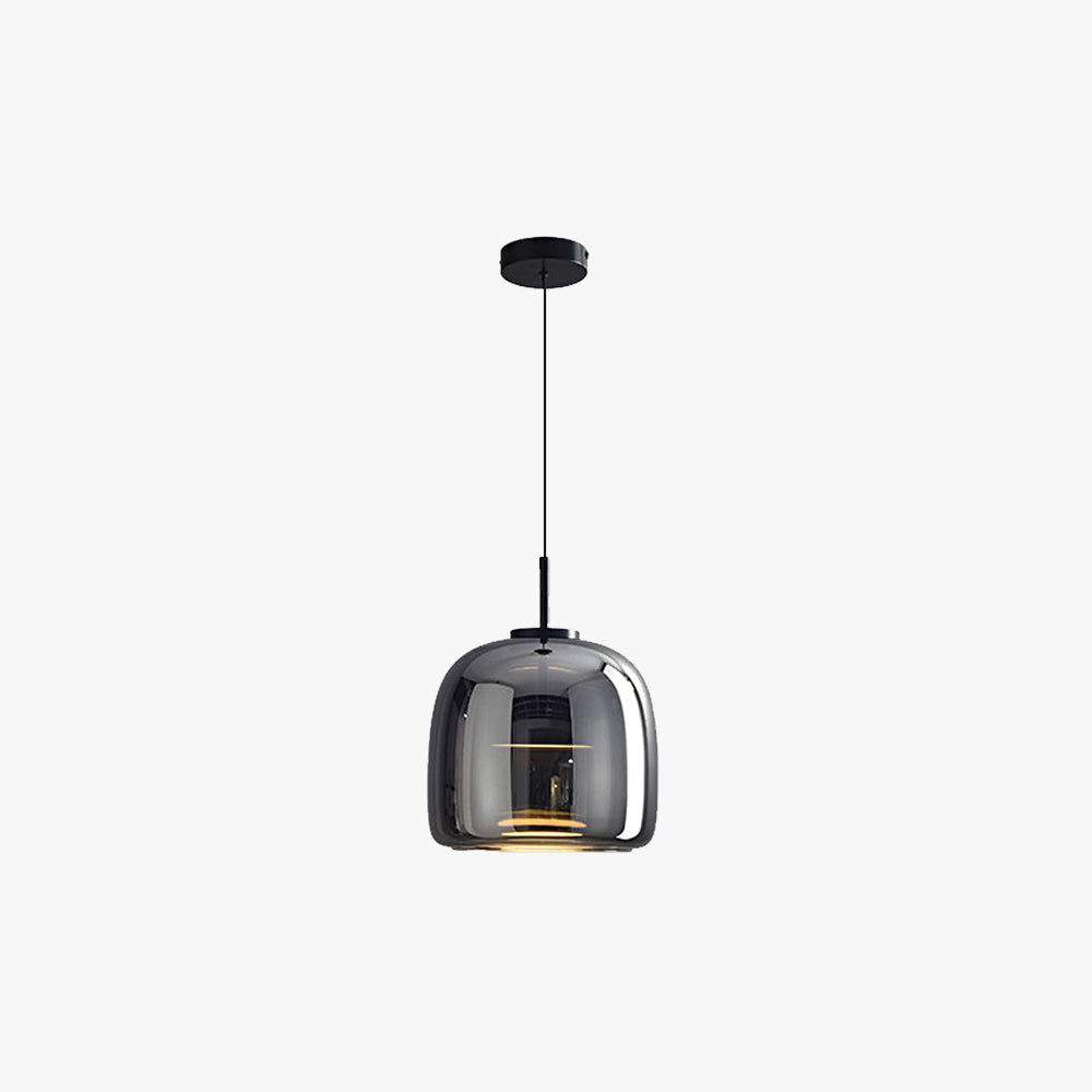 Vopurem Minimalist Pendant Light Glass Smoke Gray