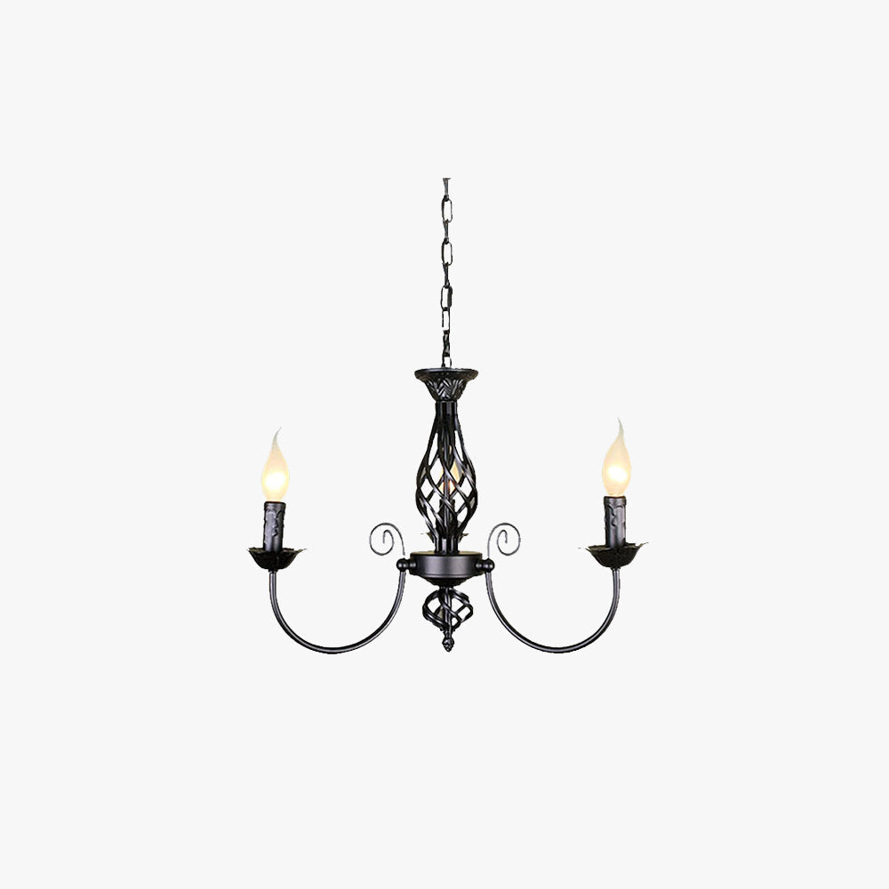 Wilakus Pendant Light Candle Retro, Metal/Glass, Black/White, Restaurant