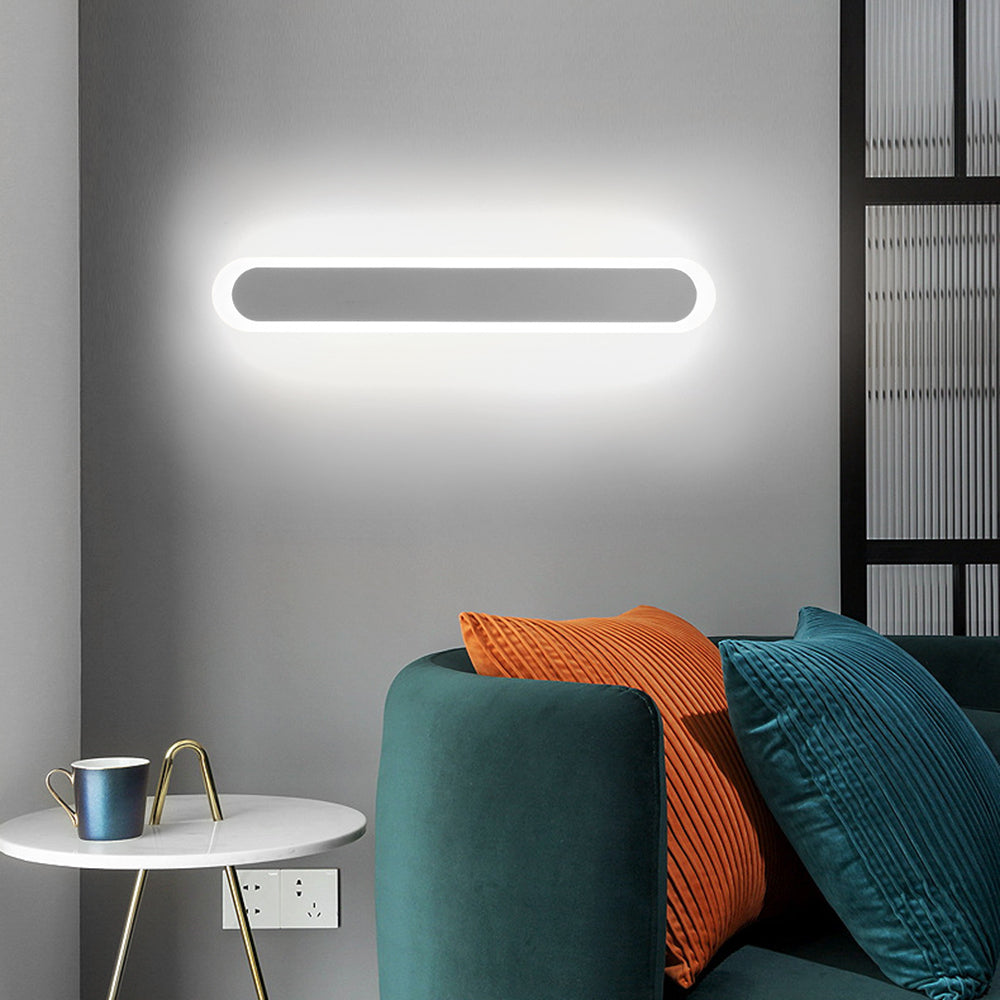 Povetul Modern Linear Vanity Wall Lamp, White/Brown, Bathroom