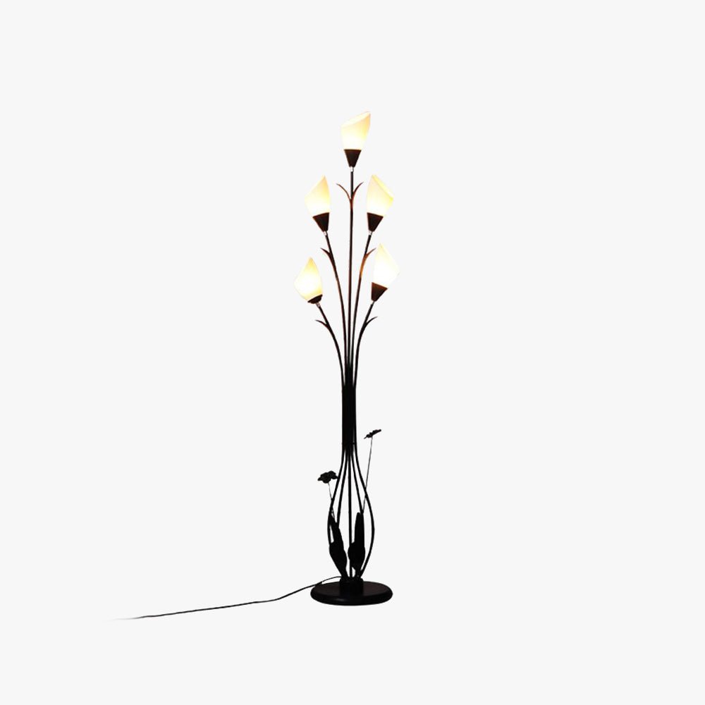 Gotigil Flower Branching Black Floor Lamp, Living Room