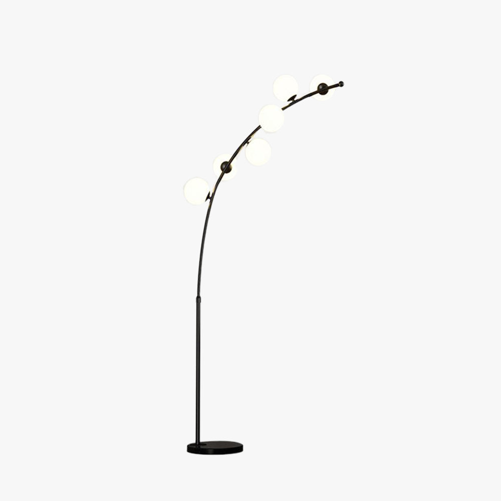 Zubivul Modern Arc Multi Head Bubble Floor Lamp Black/Gold