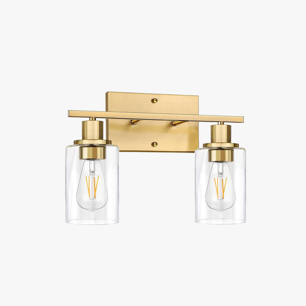 Rumorot Modern Mirror Front Black Vanity Wall Lamp, Metal/Glass