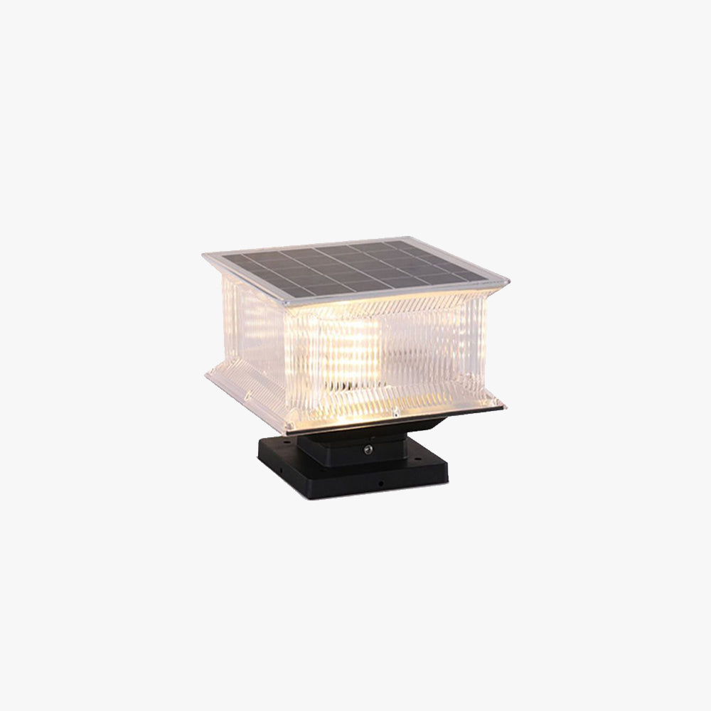 Vedovir Contemporary LED Rectangular Metal Outdoor Lamp, Black