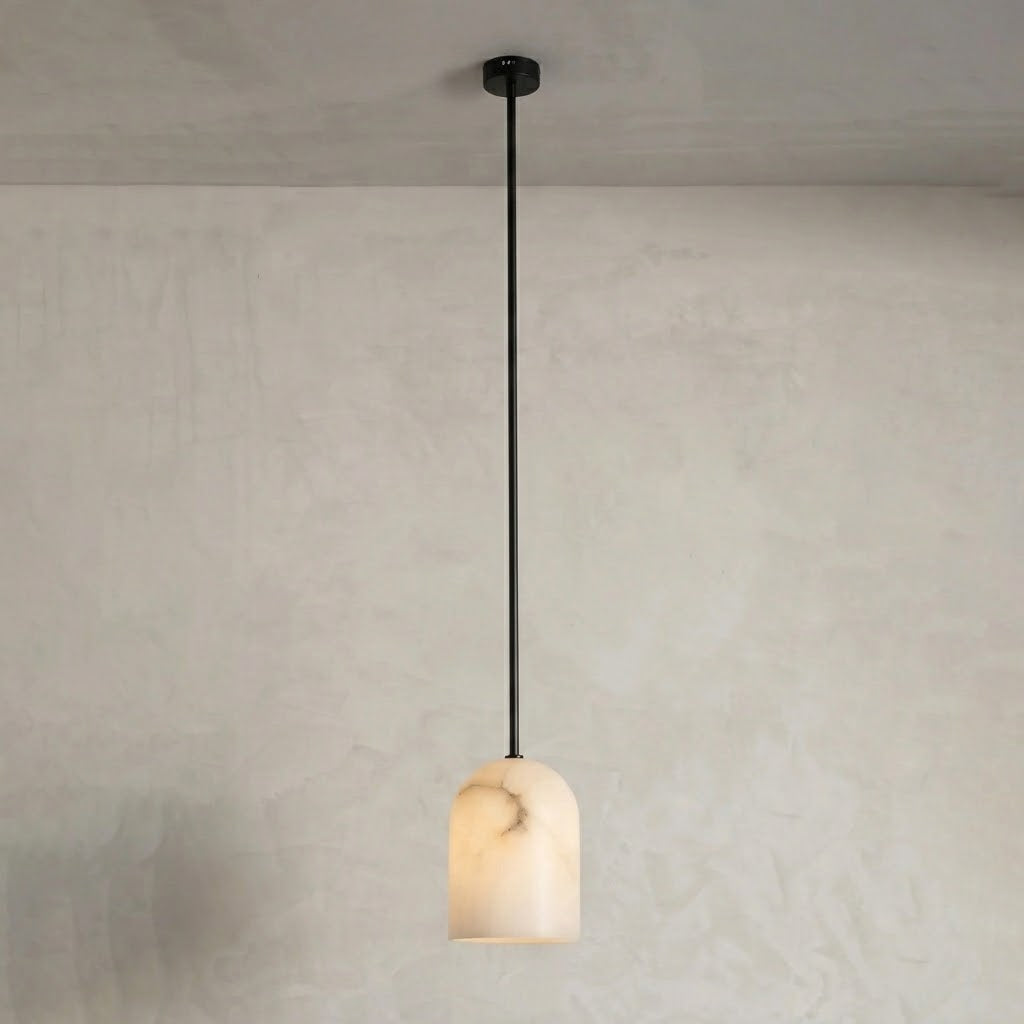 Belfry Arm Alabaster Pendant Lamp