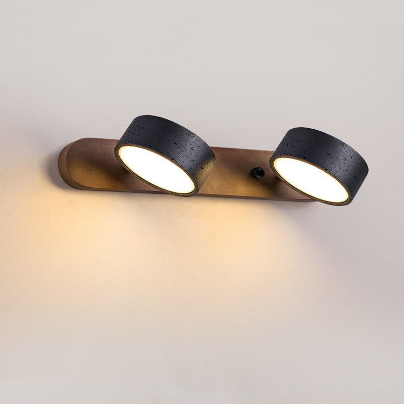 Serarise Black Travertine Duo Wall Light