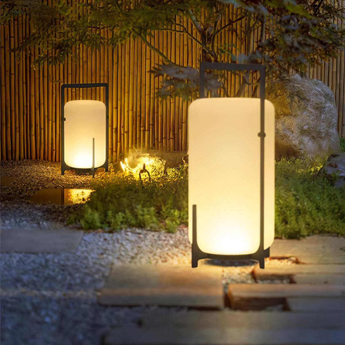 Calderis Black Twilight Lantern Table Lamp