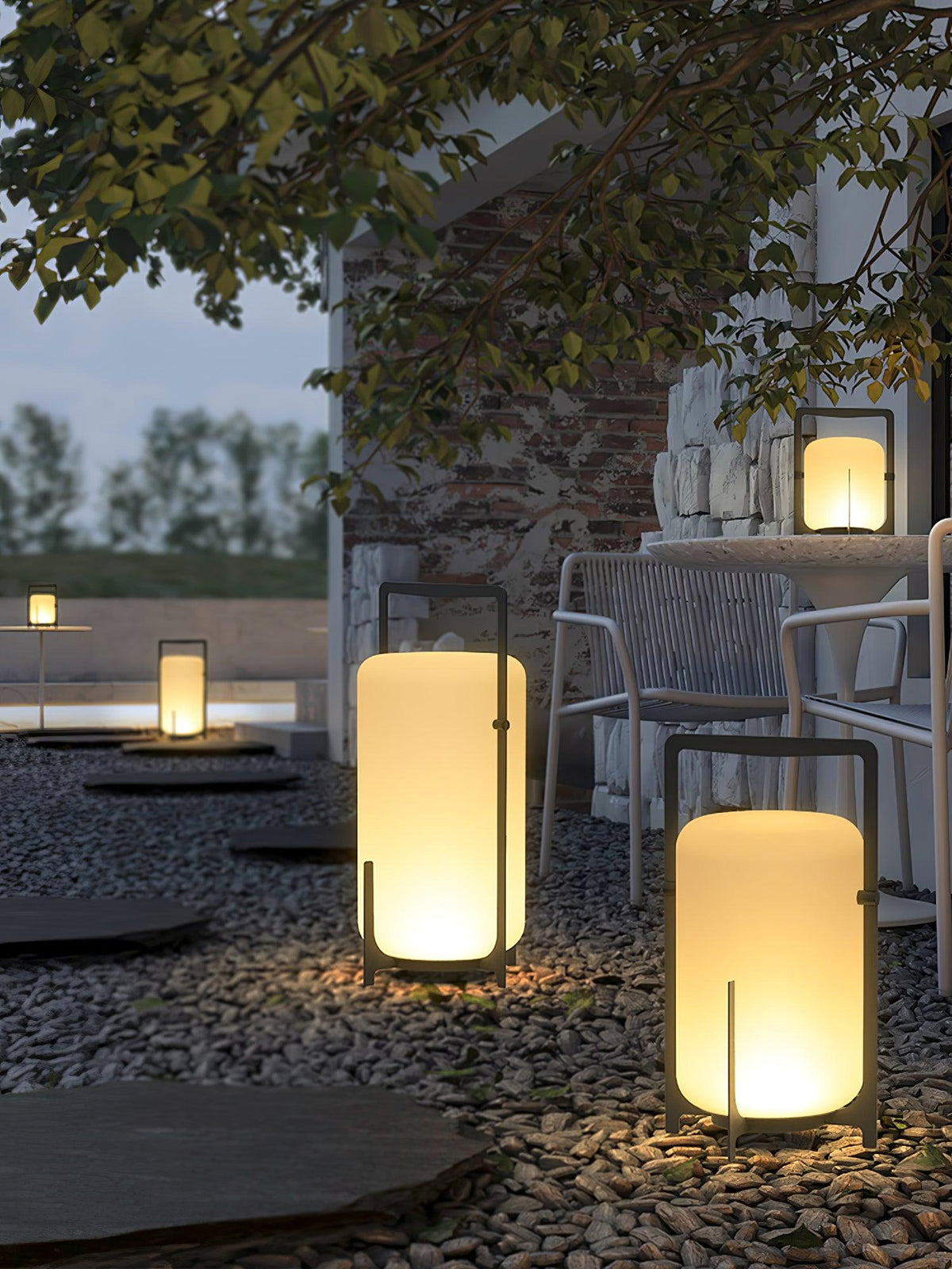 Calderis Black Twilight Lantern Table Lamp