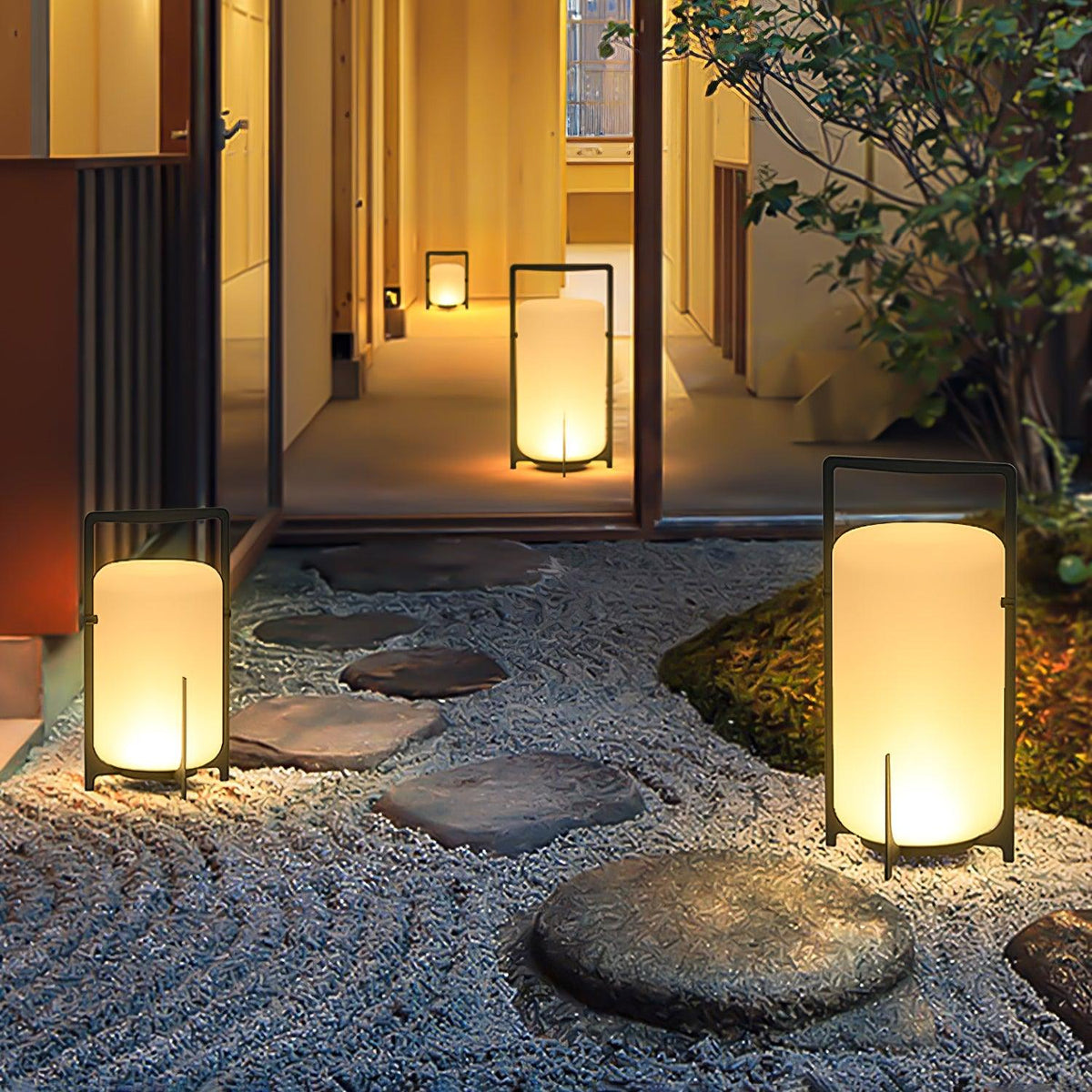 Calderis Black Twilight Lantern Table Lamp