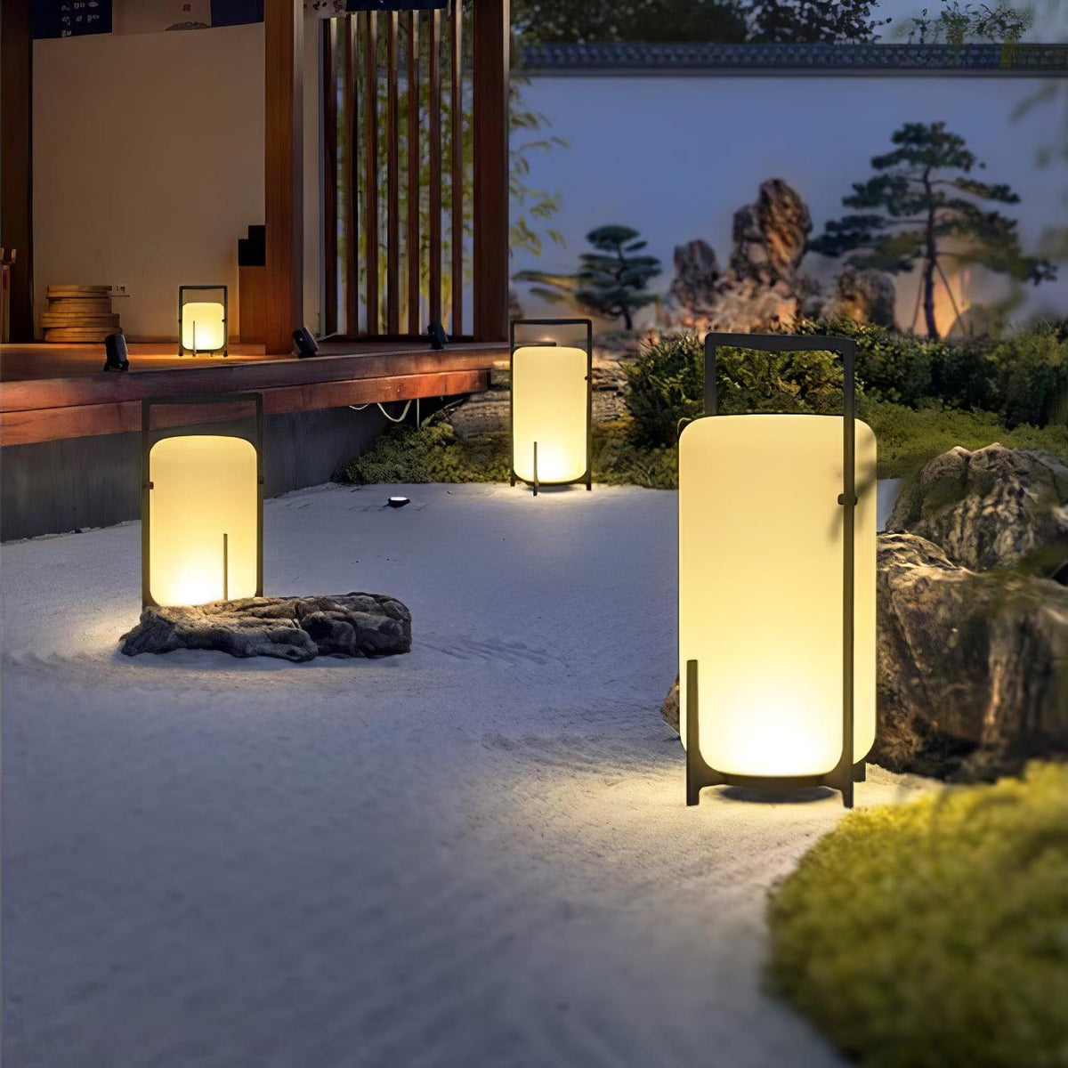 Calderis Black Twilight Lantern Table Lamp