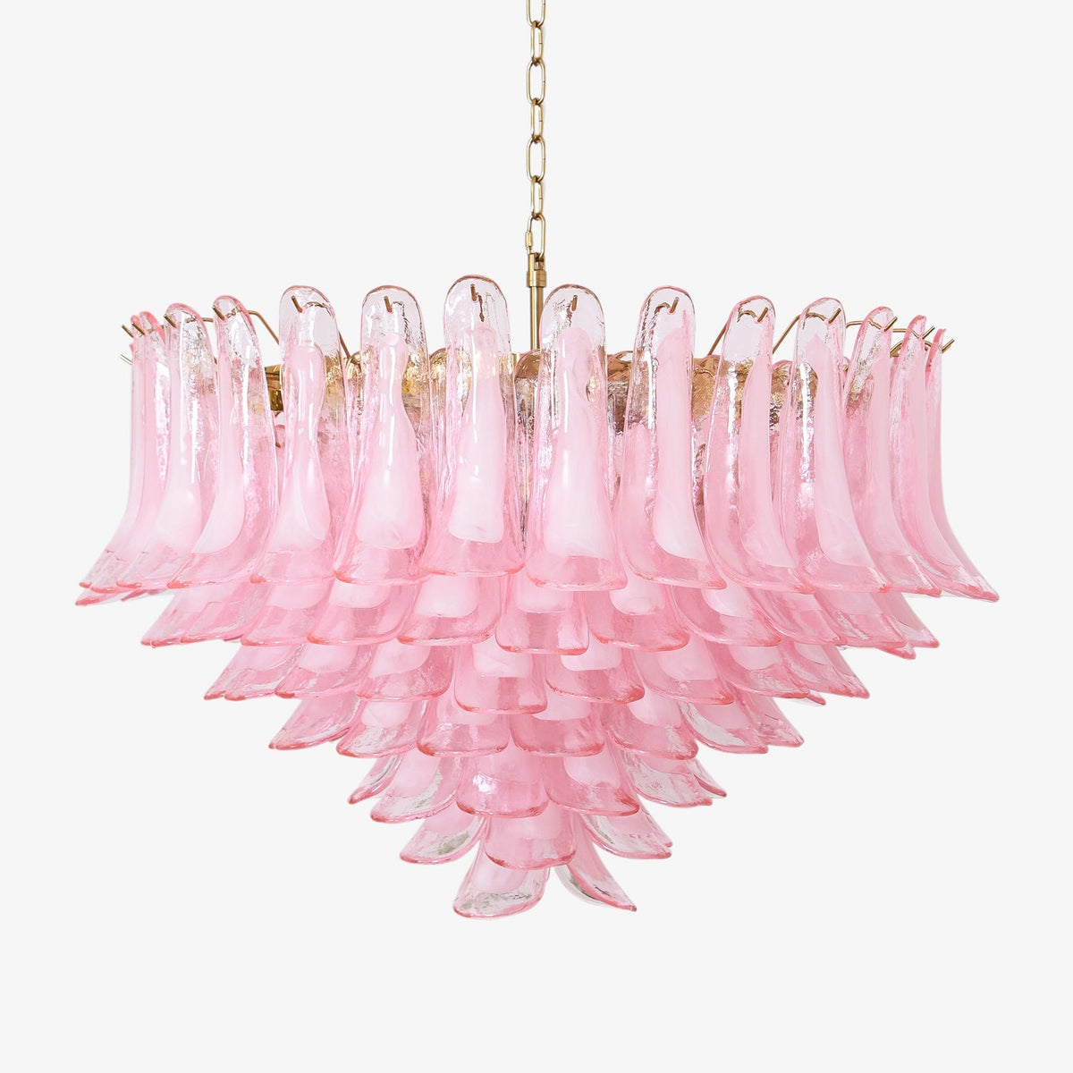 Blush Cascade Glass Chandelier