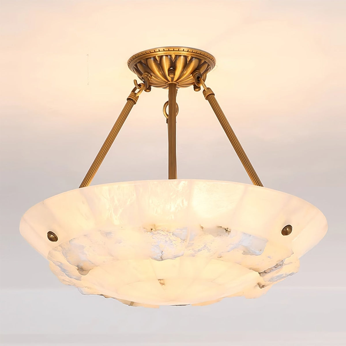 Nomen Bowl Pendant Lamp Alabaster Elegance