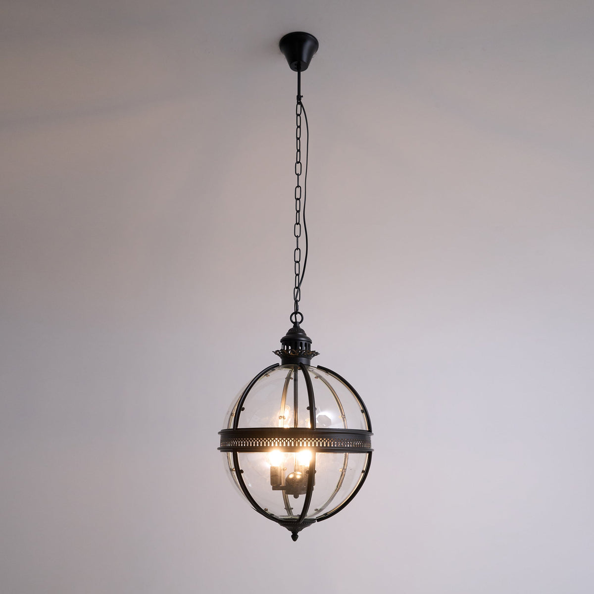 Svelte Vintage Industrial Glass Pendant Light