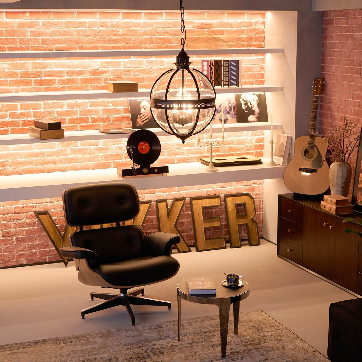 Svelte Vintage Industrial Glass Pendant Light