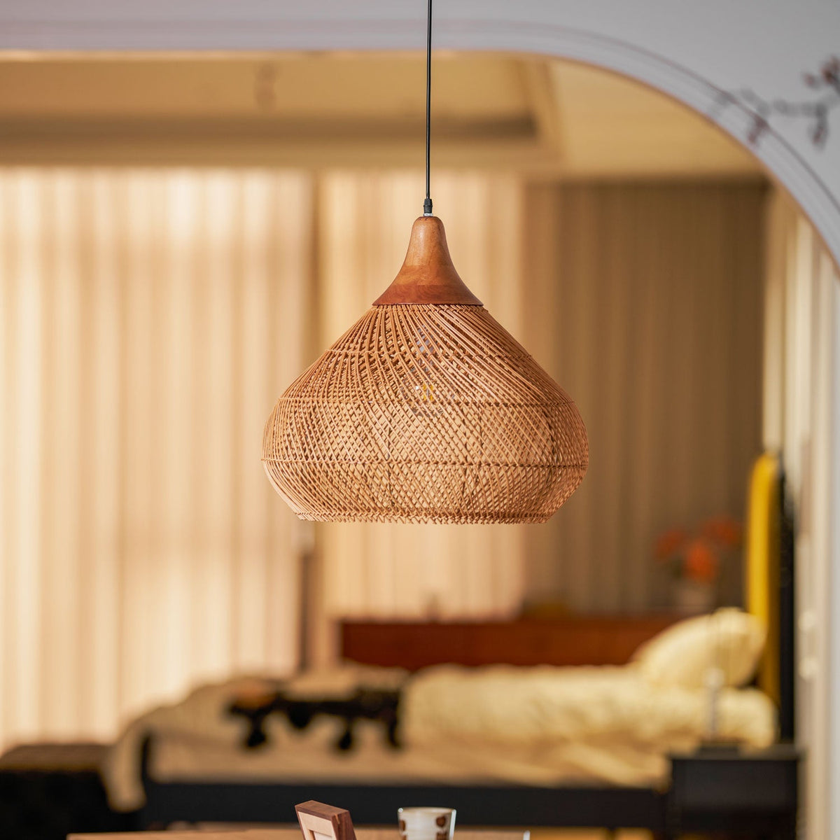 Junari Braided Rattan Pendant Lamp