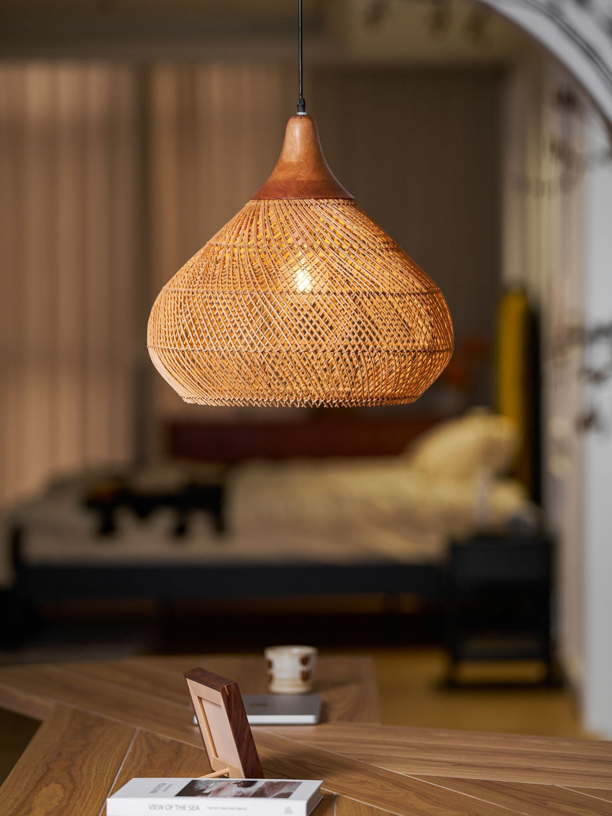 Junari Braided Rattan Pendant Lamp