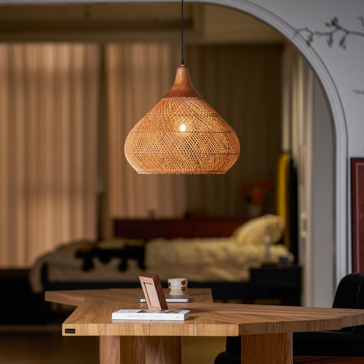 Junari Braided Rattan Pendant Lamp