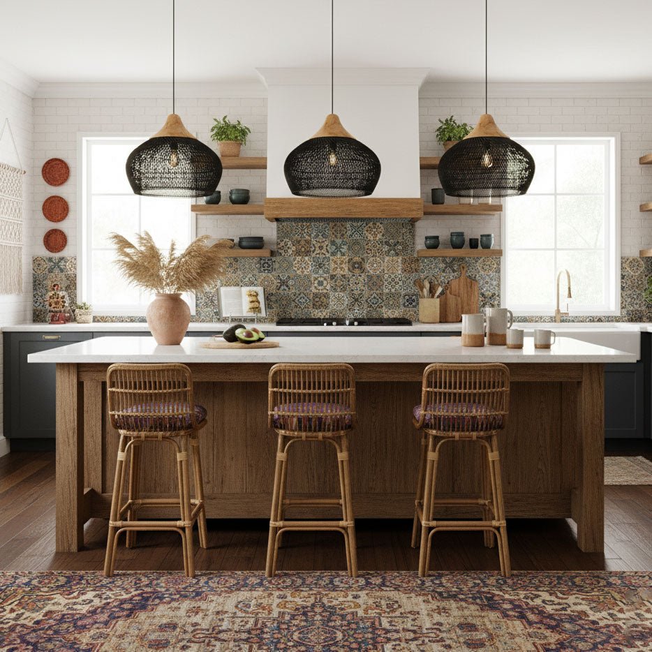 Junari Braided Rattan Pendant Lamp