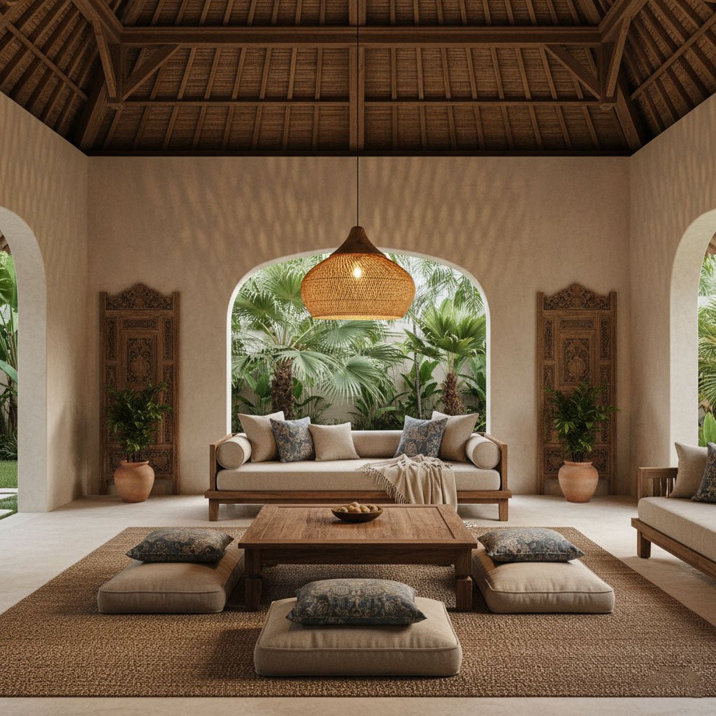 Junari Braided Rattan Pendant Lamp