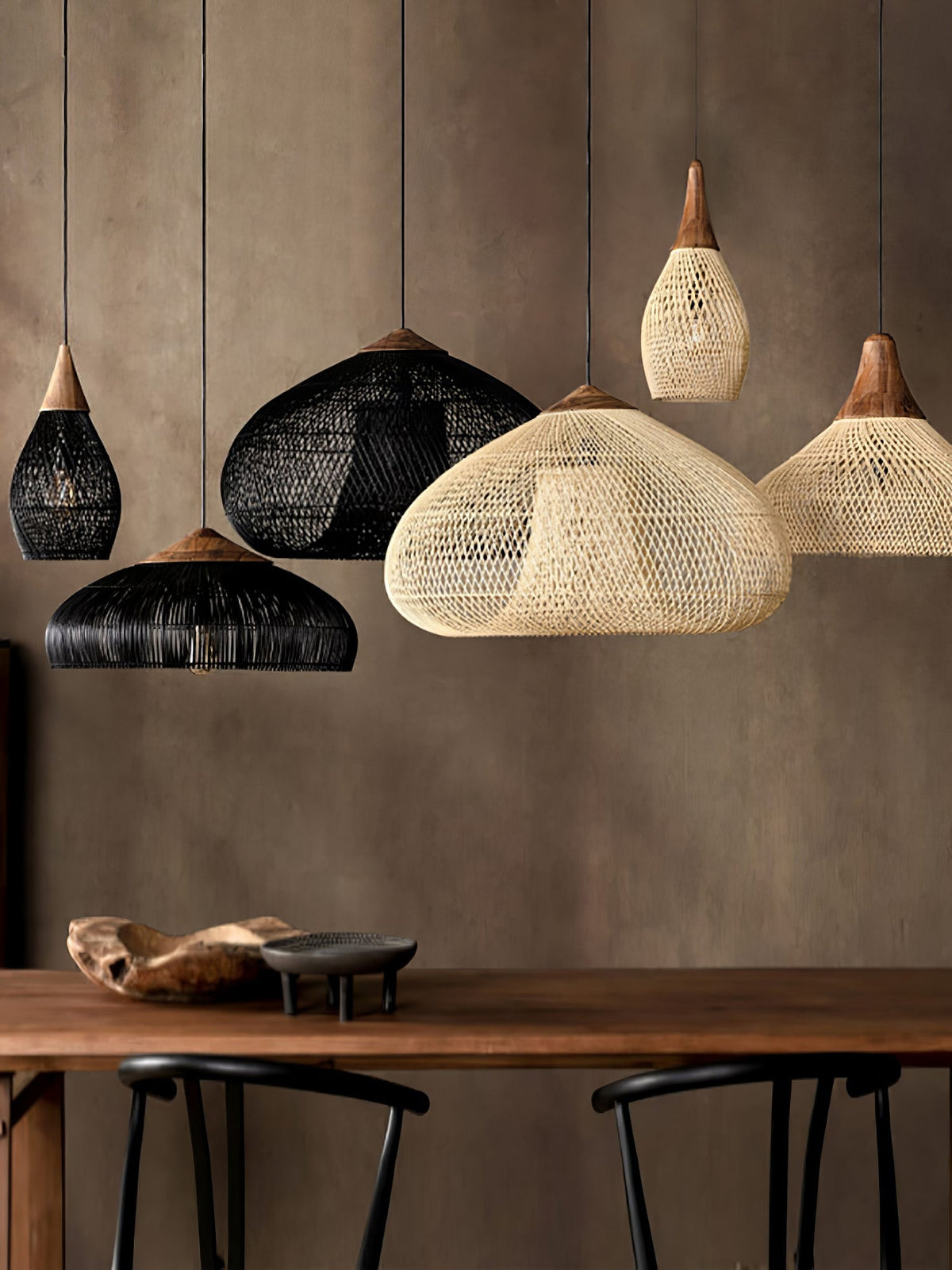 Junari Braided Rattan Pendant Lamp