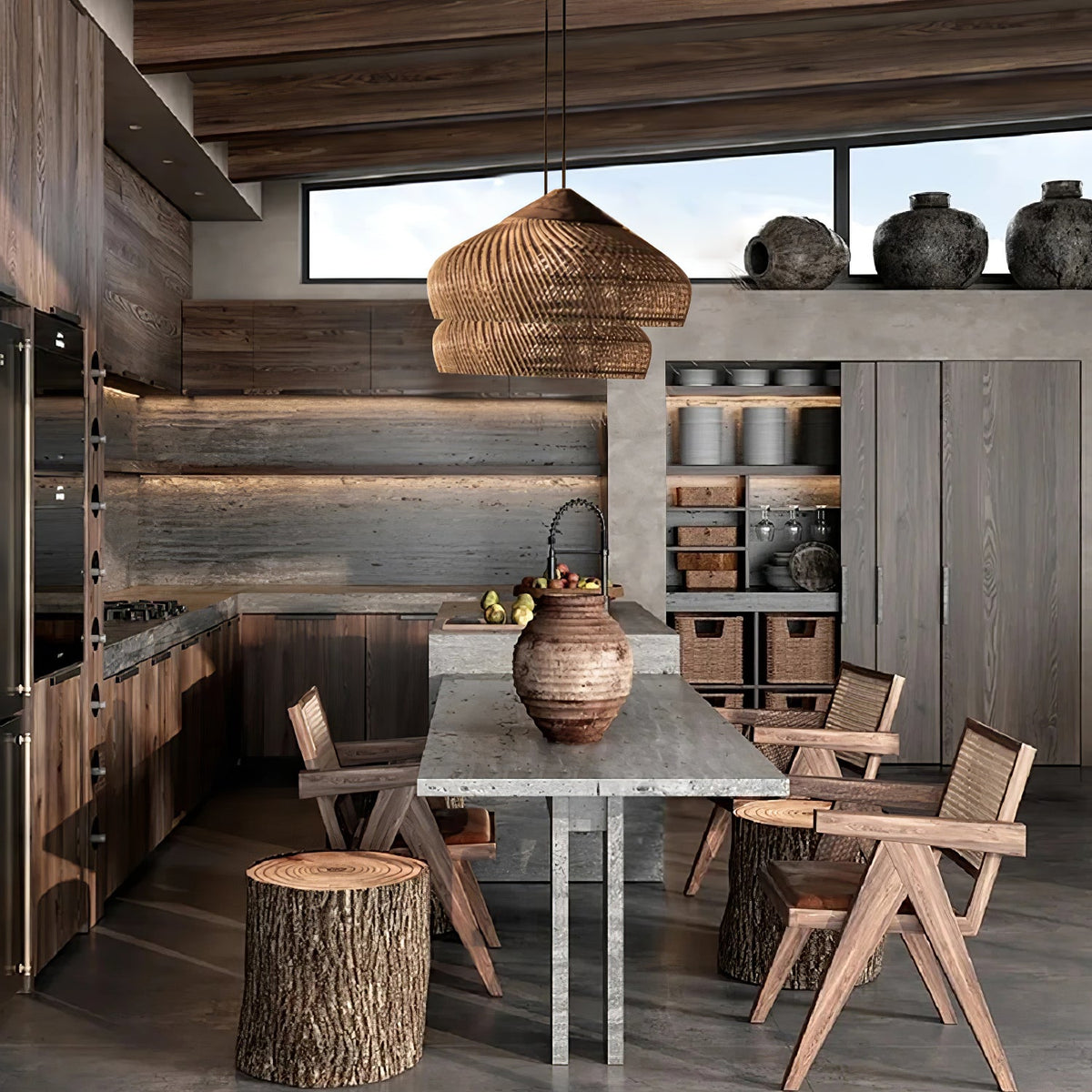 Junari Braided Rattan Pendant Lamp