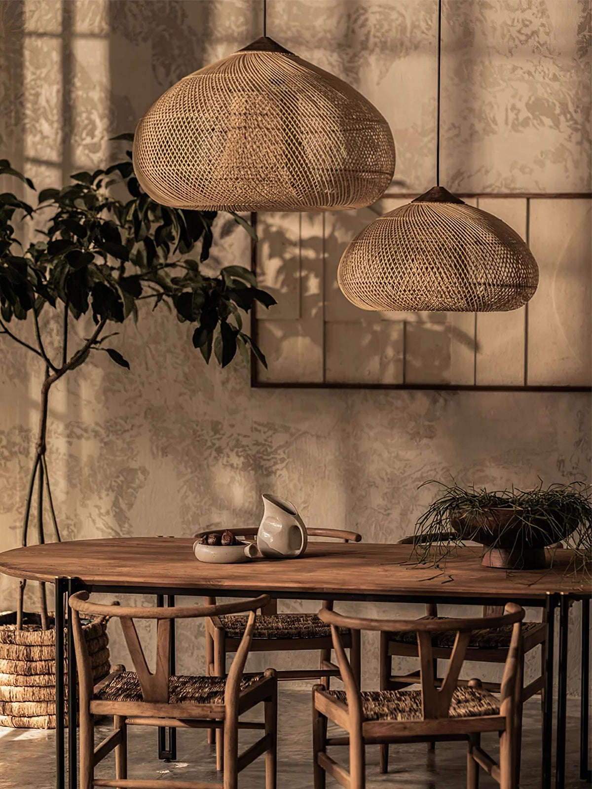 Junari Braided Rattan Pendant Lamp