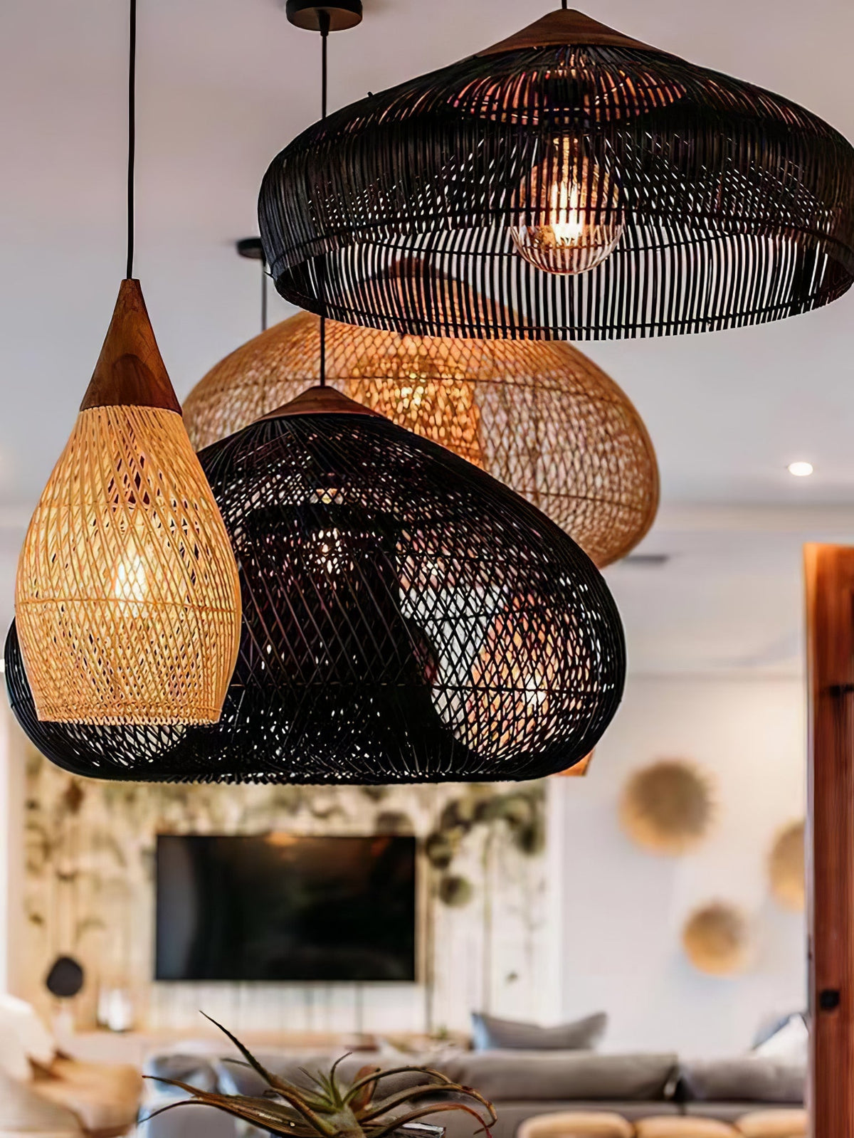 Junari Braided Rattan Pendant Lamp