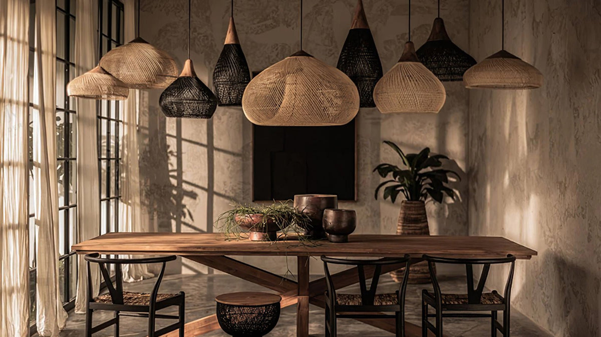 Junari Braided Rattan Pendant Lamp