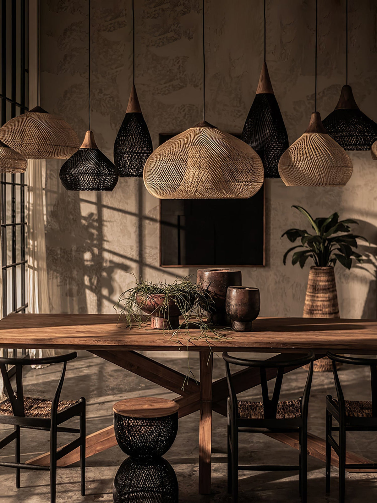 Junari Braided Rattan Pendant Lamp