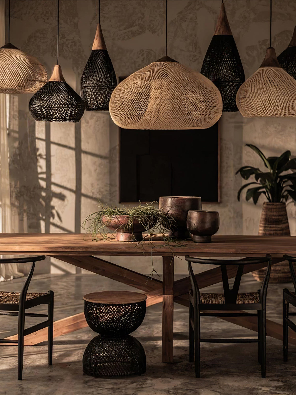 Junari Braided Rattan Pendant Lamp