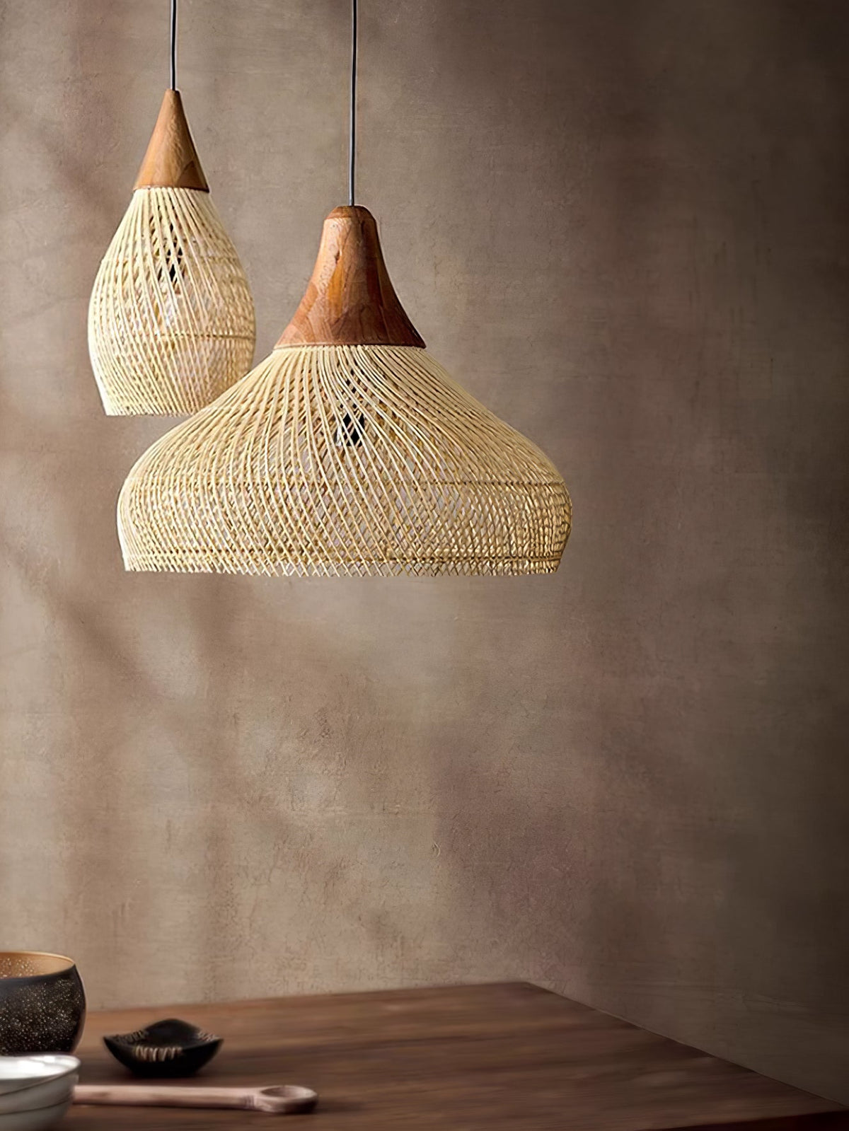 Junari Braided Rattan Pendant Lamp