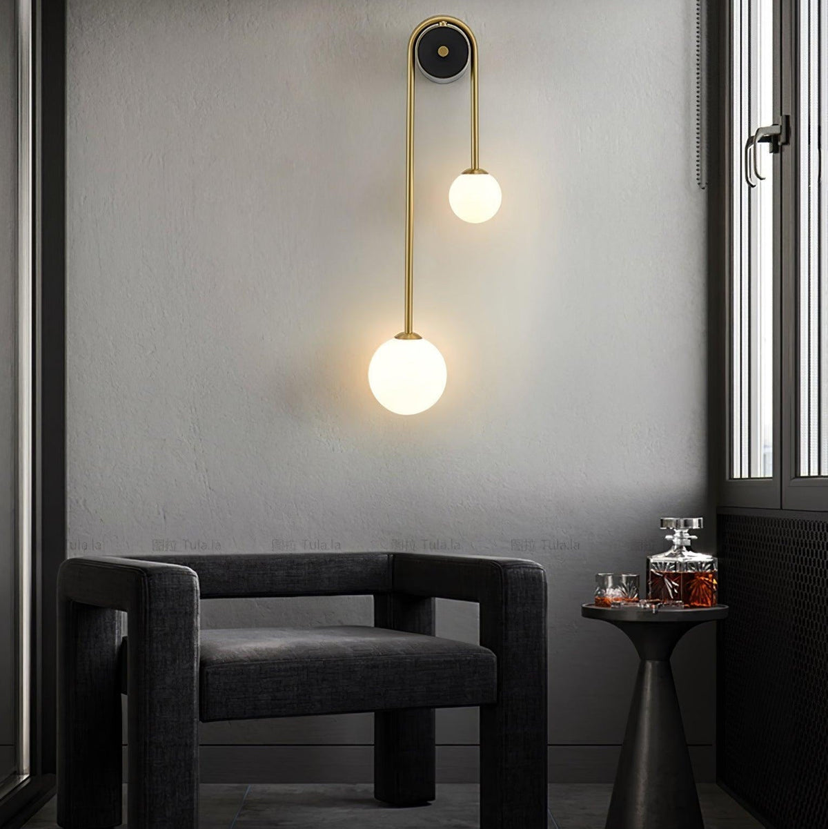 Lapavid Brass Arc Wall Light