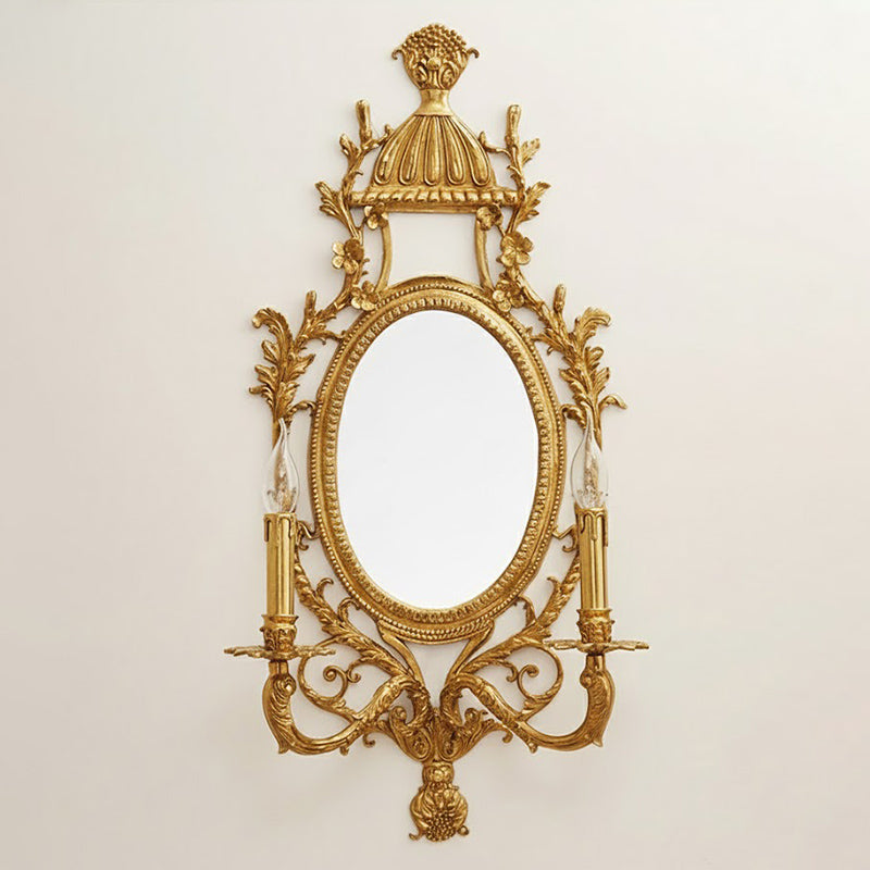 Elyndor Carved Mirror Wall Lamp
